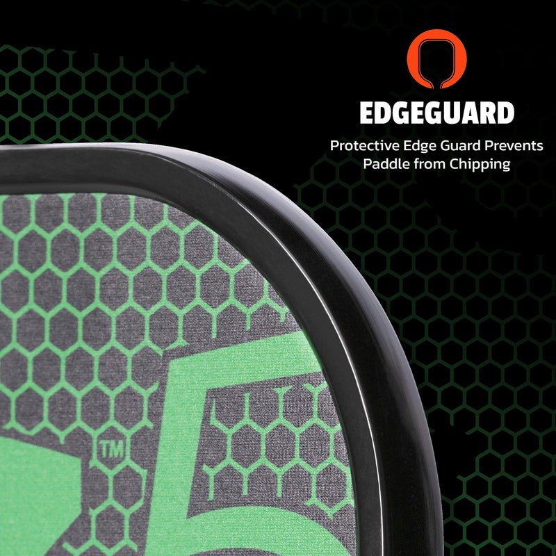 ONIX Graphite Z5 Pickleball Paddle (Graphite Carbon Fiber Face with Rough Texture Surface, Cushion Comfort Grip and Nomex Honeycomb Core for Touch, Control, and Power), Green - Image 3